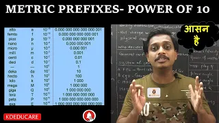 METRIC PREFIXES- POWER OF 10| एकबार रट ले जिंदगीभर याद रखें | PERMANENT उपाय| KDp SIR| KDEDUCARE