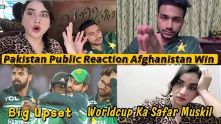 PAKISTAN PUBLIC REACTION BIG UPSET Pakistan 🇵🇰🇿🇦Afghanistan AFG Win 😭