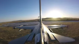 Freewing 90mm F-16 with GoPro in chase view