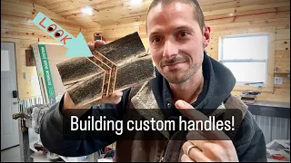 Making a Custom set of handle scales! Copper liners! VLOG style