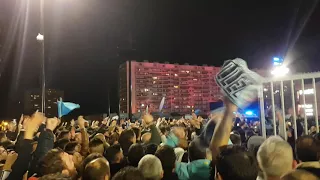 Marseille fans after the game vs Leipzig