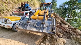 Busy Hilly Road Renovation | JCB Backhoe | Fixing Narrow Damaged Rough Road