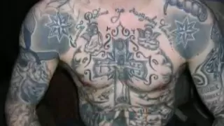 Russian criminal tattoo Mihail Krug - Kolschik