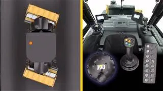 Steering Modes on Cat® Drum Steer Tandem Vibratory Rollers Animation