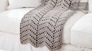 Crochet Spaced Ripples Blanket