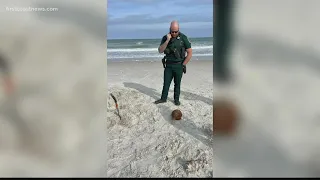 Man finds cannonball at Vilano Beach