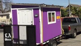 Tiny home builder comments on L.A. seizing homes from homeless people