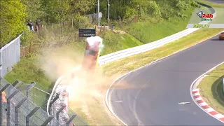 ADAC 24h Classic 2023. Nürburgring. Huge Crash Flips