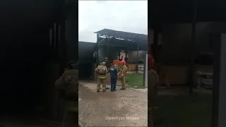 Опубликовано видео с места пожара в поселке Кушкуль.