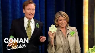 Martha Stewart Teaches Conan How to Cook An Irish Meal | Late Night with Conan O’Brien