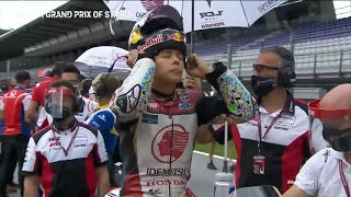 MOTOGP選手中上貴晶戴安全帽 MOTOGP racer Takaaki Nakagami wear helmet