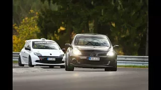 Clio 3 RS vs. Clio 3 RS Cup black/white - Nordschleife 30.10.2017