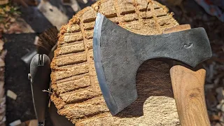 Spoon Carving - Axe Work On A Silky Oak Eating Spoon (Unedited)