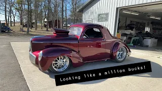 41 Willys Steel Body Coupe Restomod Custom Interior by Knish Kustomz