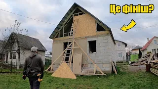 БУДИНОК СВОЇМИ РУКАМИ - Частина 10 | Фронтони, підлога і плани, що далі. Timelapse процесу