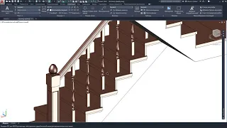 лестница в autocad