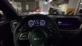 Kia Proceed GT 2023 cold start from inside.