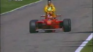 M Schumacher gives Fisichella a ride home 1997 Germany Hockenheim taxi