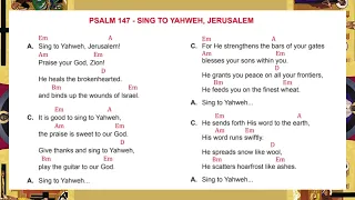 Sing to Yahweh, Jerusalem / Song of Neocatechumenal Way