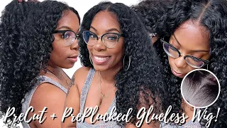 Pre-Cut Pre-Plucked Best Wig For Beginners QUICK Wig Install w/ Waterwave Curl Texture CurlyMe Hair