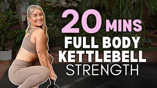 20 Min INTERMEDIATE Full Body KETTLEBELL STRENGTH | No Repeat | | No Jumping 4K