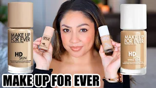 MAKE UP FOR EVER HD Skin Hydra Glow Foundation Review vs MUFE HD Skin || Application & Wear Test