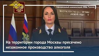 Ирина Волк: Сотрудниками полиции в Москве пресечено незаконное производство алкоголя