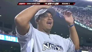 2008 Home Run Derby: Josh Hamilton hits one 502 feet to right center in the first round