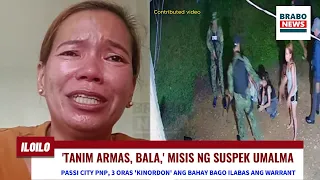 CCTV | 'Tanim armas, bala' sa bahay ng suspek sa isang search ops ng Iloilo PNP, inalmahan ng asawa