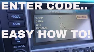 How to find and reset the navigation code in Honda and Acura vehicles. (Most models) EASY!