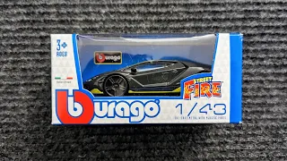 Unboxing  Burago car 1:43.         lamborghini centenário