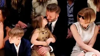 Harper Beckham Steals the Burberry Fashion Show With Her Angelic Face