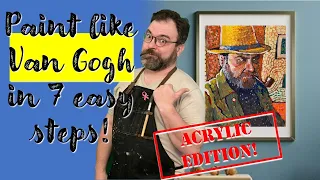 Paint like Van Gogh in 7 easy steps! (Acrylic version)