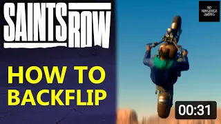 Saints Row How to Backflip