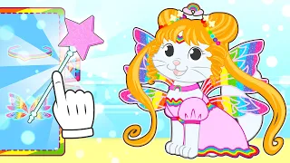 BABY PETS 🧚 Kira dress up as Rainbow Fairy