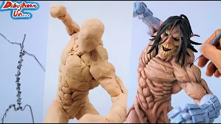 How to Sculpting Eren Titan Diamond Fists in Clay | Shingeki no Kyojin Final Season | DibujAme Un...