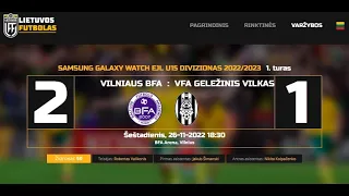 BFA-VFA GELEŽINIS VILKAS 2:1 (II k.)