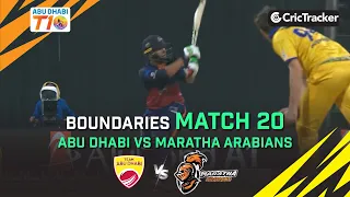 Team Abu Dhabi vs Maratha Arabians | Boundaries | Match 20 | Abu Dhabi T10 League Season 4