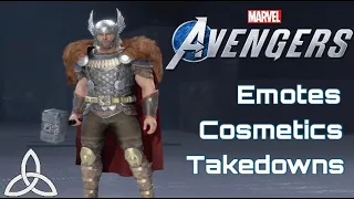 Marvel’s Avengers: Thor Skins, Emotes & Takedowns!