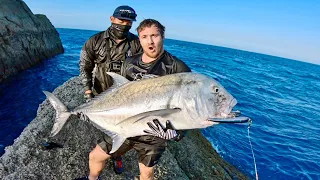 Rock Fishing Giant Fish With Lures