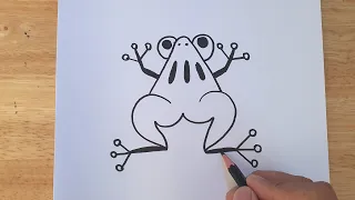 How To Draw A Frog From Number 2 Easy