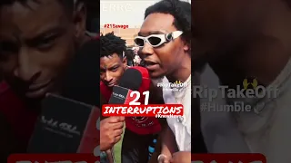 That Time TakeOff Interview Was Interrupted By 21 Savage 🤭 || #Migos #RipTakeOff #KnewNews