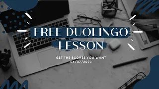 FREE DUOLINGO LESSON