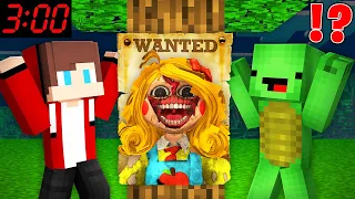 Scary MISS DELIGHT is WANTED by JJ and Mikey At Night in Minecraft Challenge! - Maizen