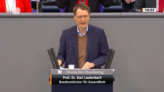 Karl Lauterbach am 24. März 2022 im Bundestag