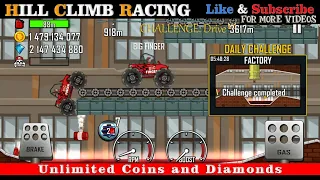 Hill Climb Racing Challenge FACTORY New Map - Gameplay Walkthrough # 10 (iOS, Android) BIG FINGER