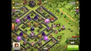 Clash of Clans - TH8 vs TH9 GIWIPE - 2500 dark elixir & 260k Gold+Elixir - OLD FOXES