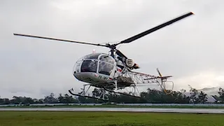 Aerospatiale SA 315B Lama Helicopter Walkaround Video, DJI Osmo Pocket