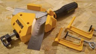 Dewalt Right-Angle 90º Corner Clamp - Better than Wetols, Bessey, Harbor Freight? [4K ASMR Unboxing]