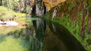 Amazing Arizona River Canyon Full Of Trout - New Video Coming Tomorrow (drone preview of terrain)